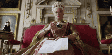 Queen Charlotte sipping tea in &quot;Bridgerton&quot;