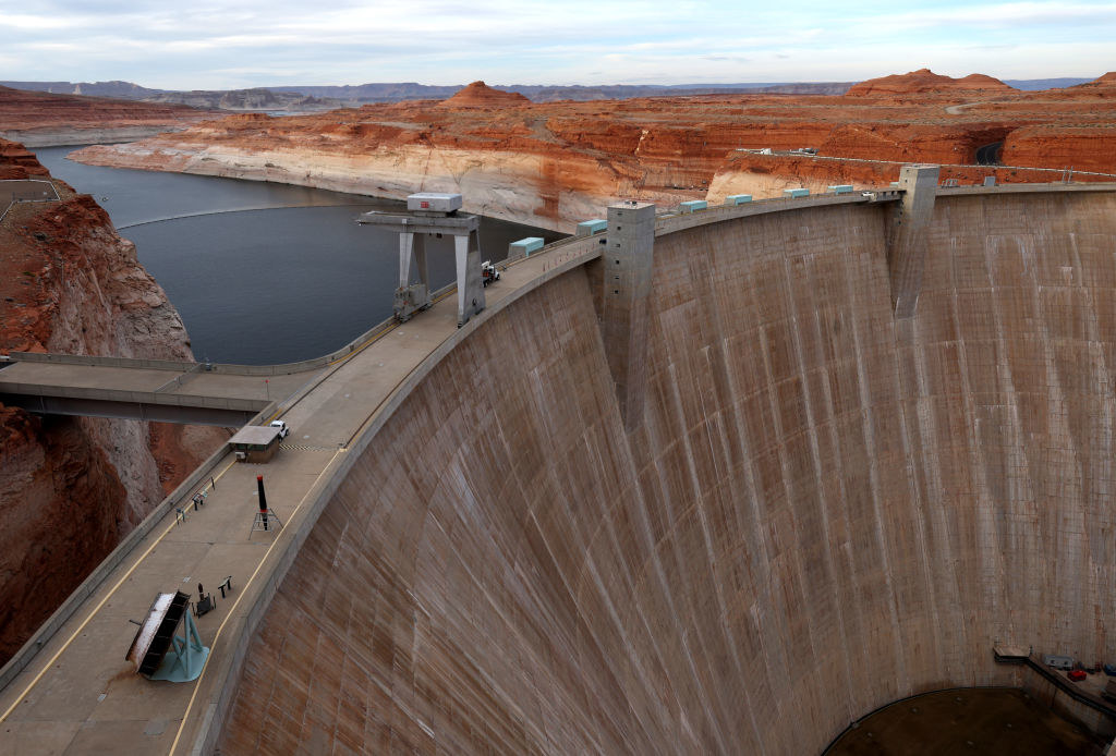 The dam looks practically empty