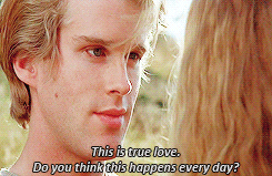 Westley tells Buttercup that they have true love