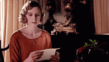 Lady Edith looking frustrated