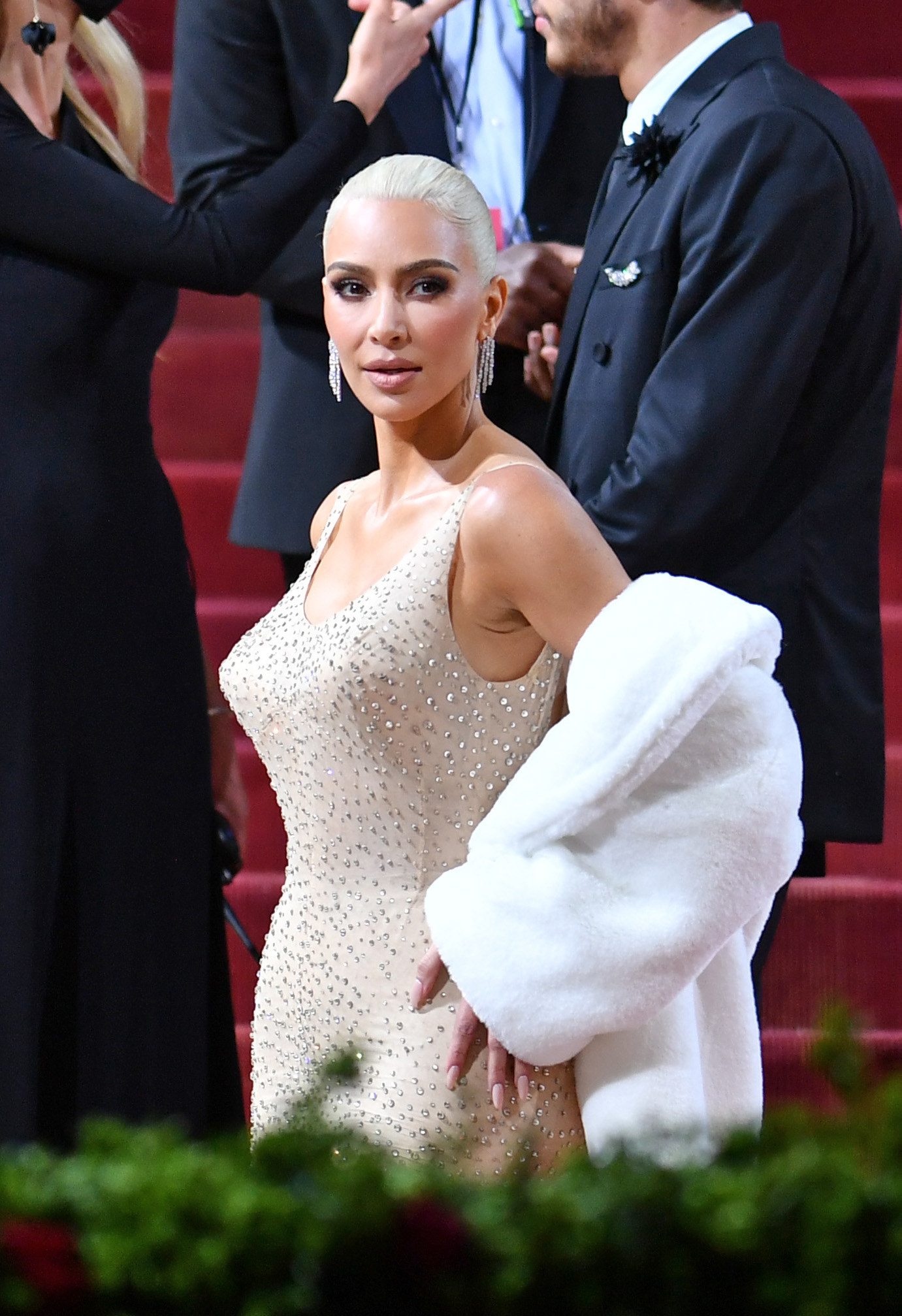 Kim Kardashian wearing Marilyn Monroe&#x27;s dress at the 2022 Met Gala