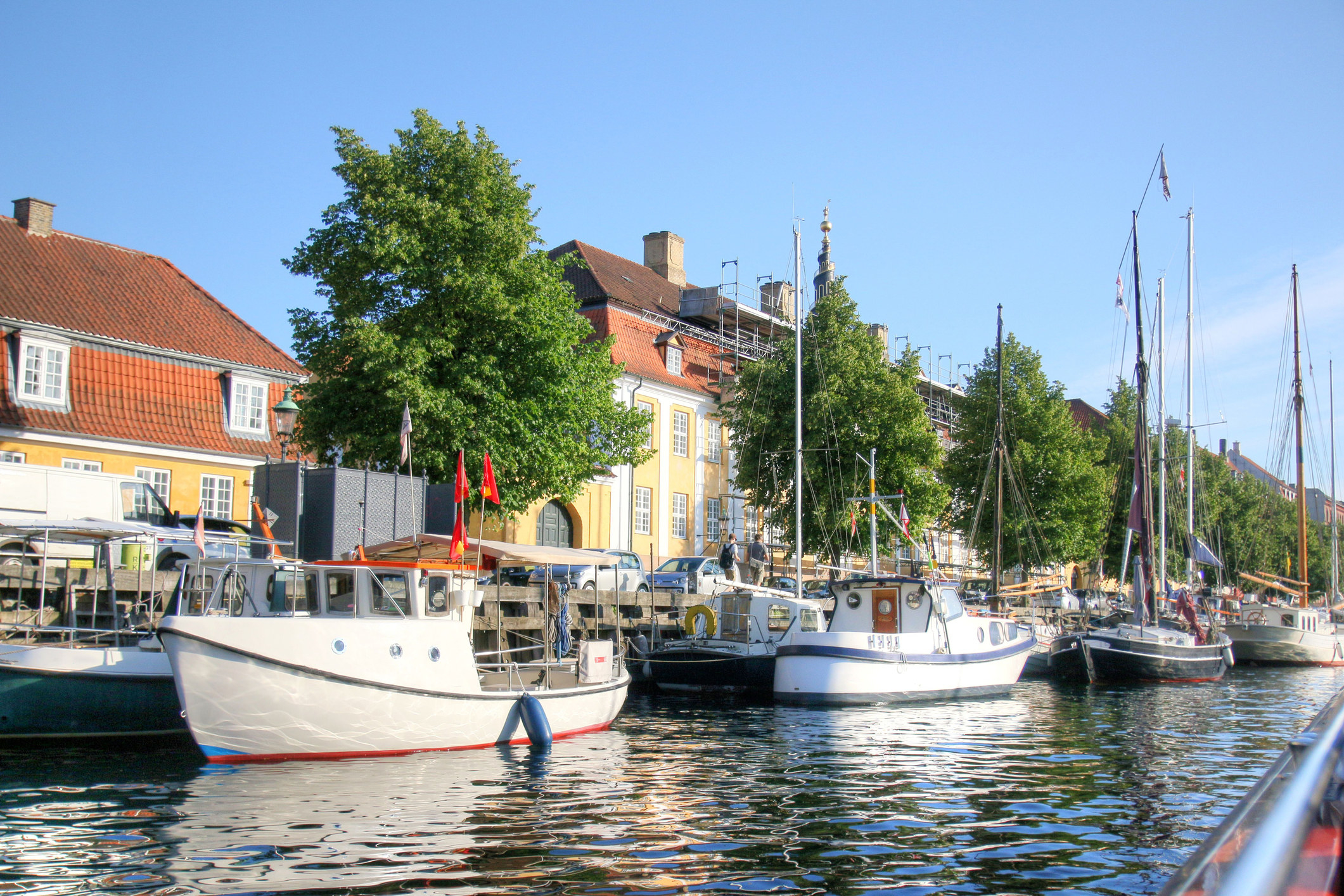 Boats in a harbor near Christiania, Copenhagen.