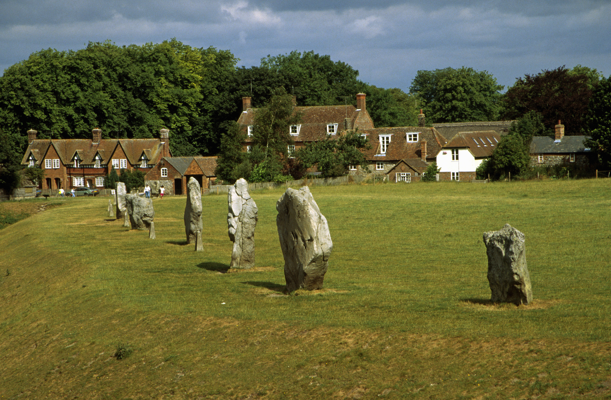 Prehistoric Standing Stones in Avebury Henge.