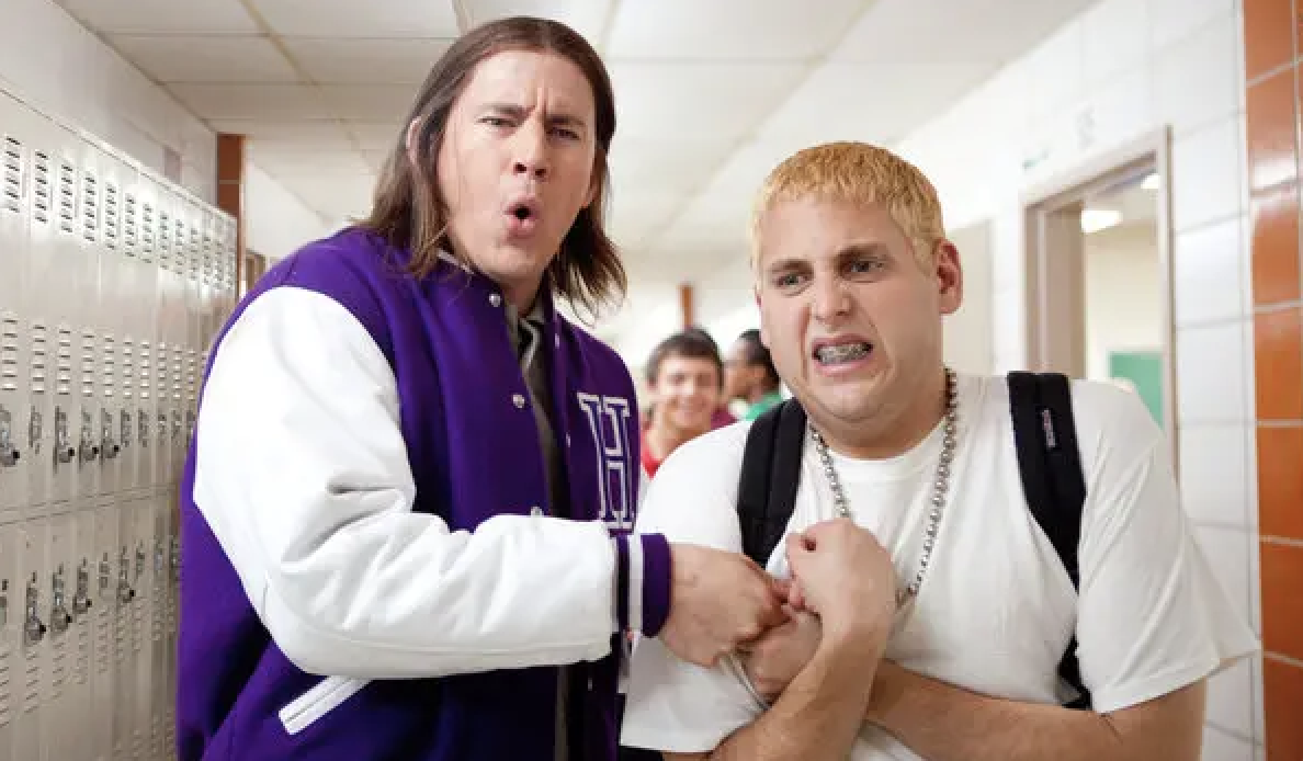 Channing Tatum as Jenko and Jonah Hill as Schmidt in 21 Jump Street