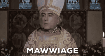 The Impressive Clergyman delivers a speech on marriage, mispronouncing it as &#x27;mawwiage&#x27;