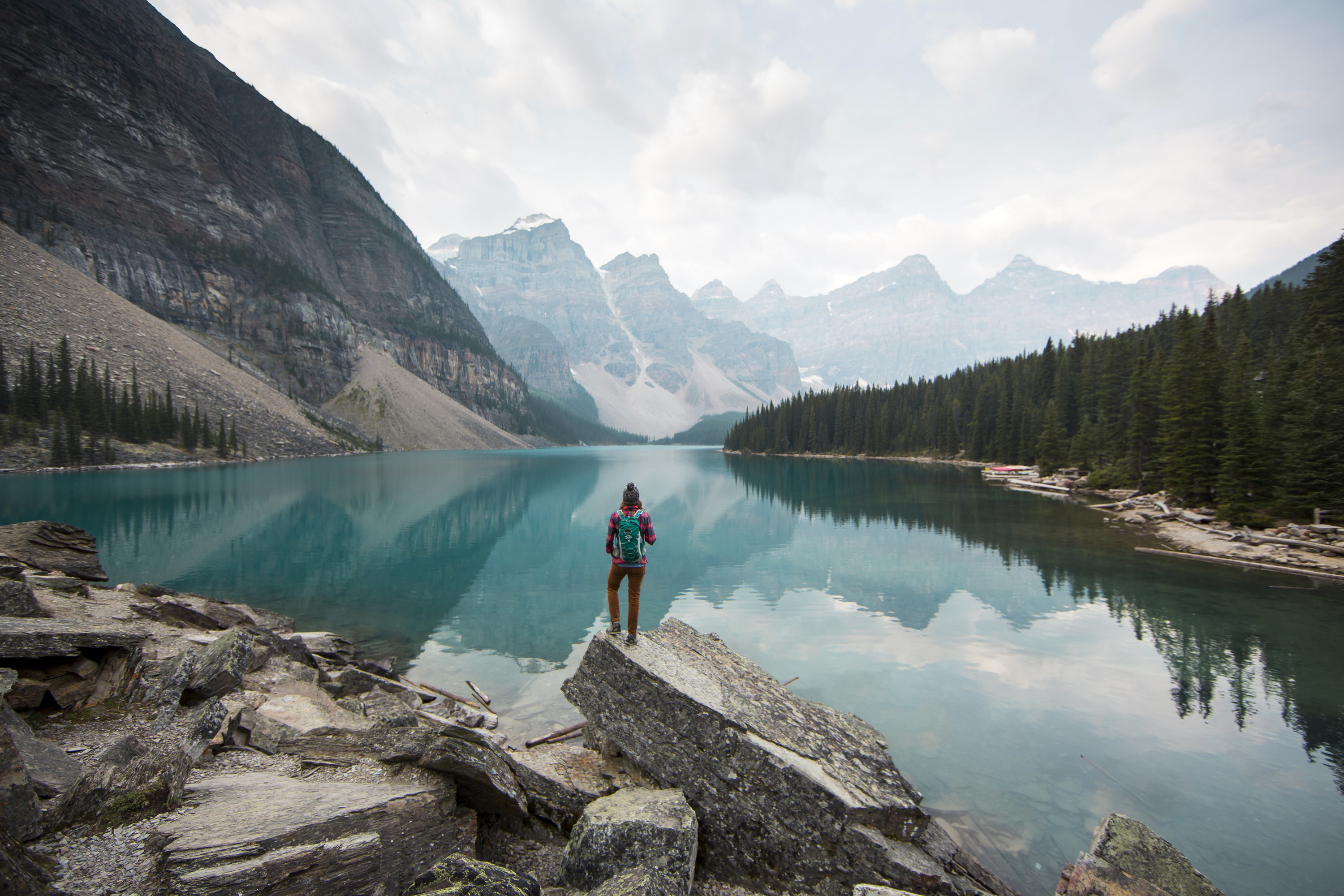 Big lake and mountains