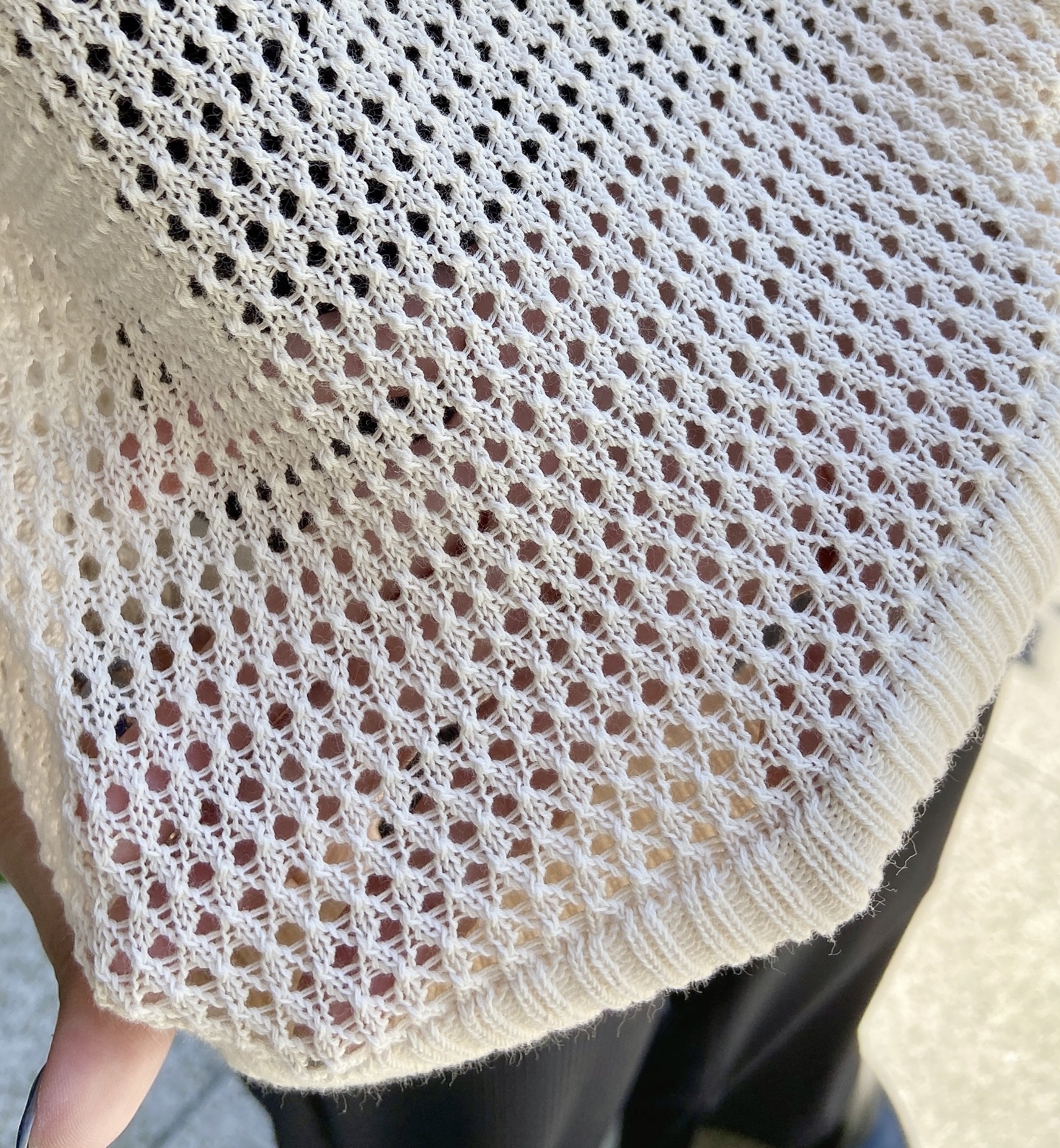 UVカットが嬉しい夏のストール◇サクサクかわい模様編み◇首周り