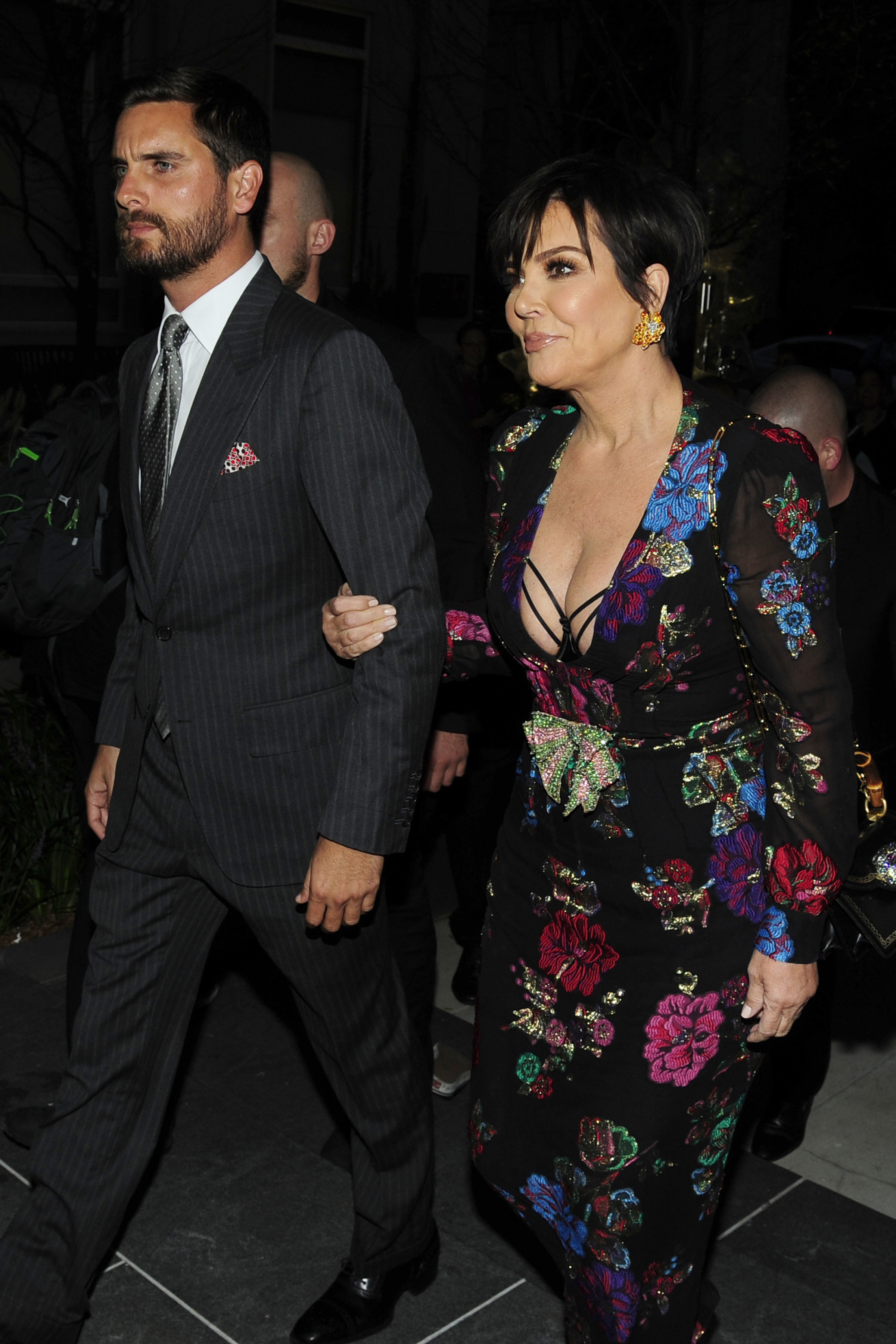 Scott Disick seen confiding in Kris Jenner after reality star is a 'wreck'  following ex Kourtney's engagement to Travis