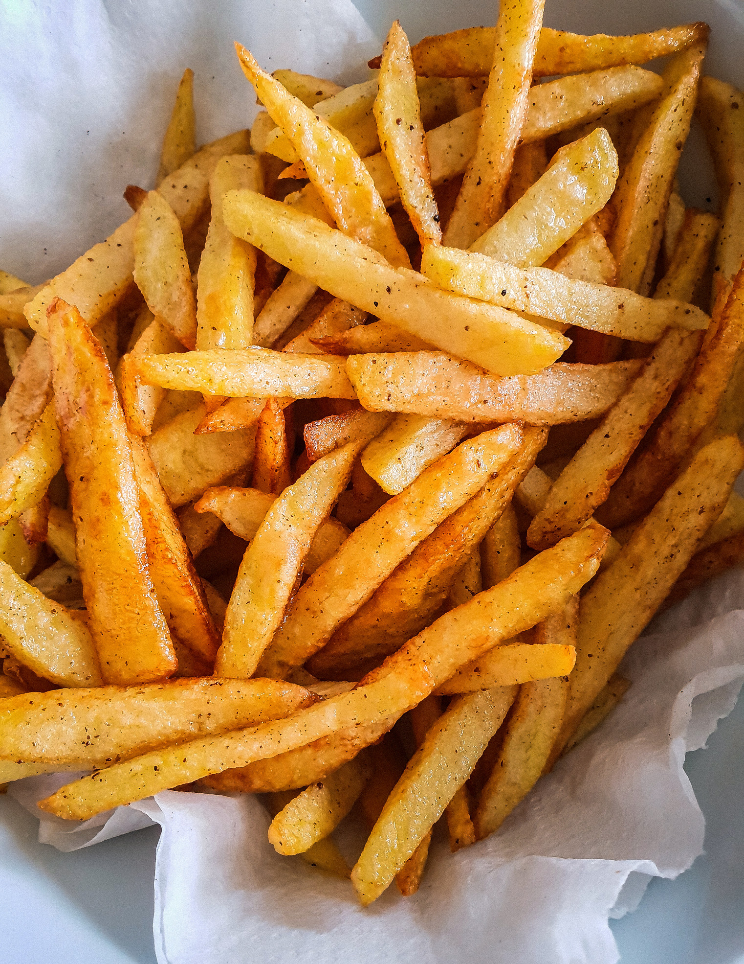 Crispy French fries.