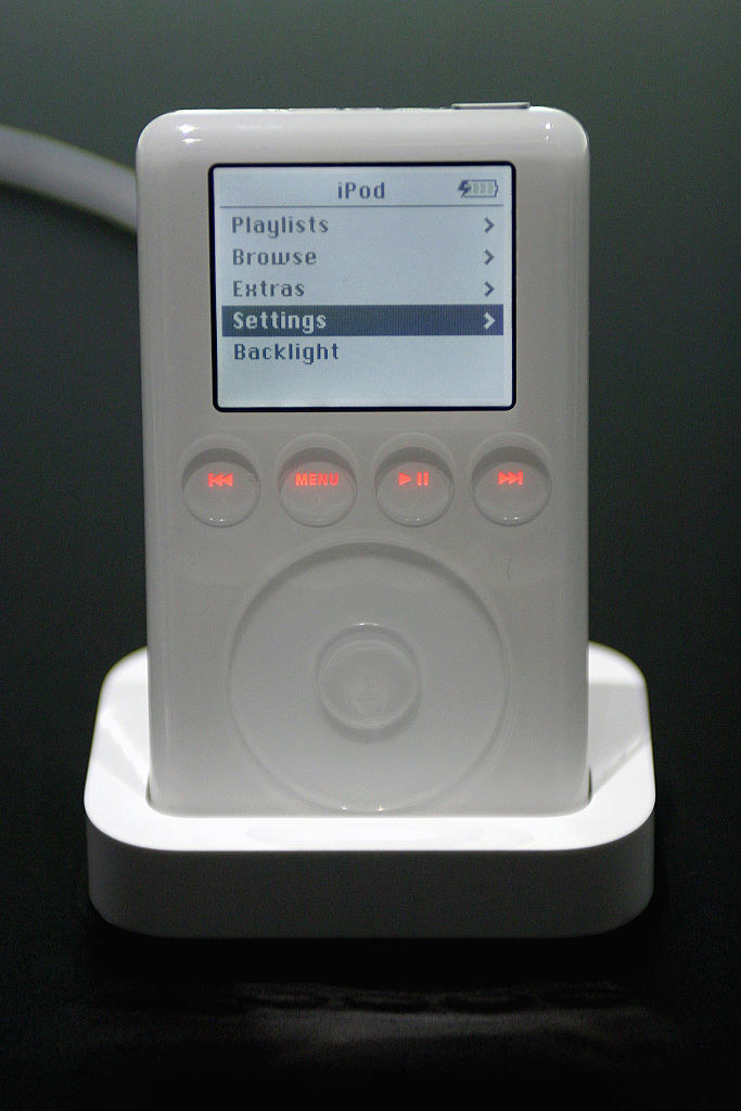 An iPod in a docking station