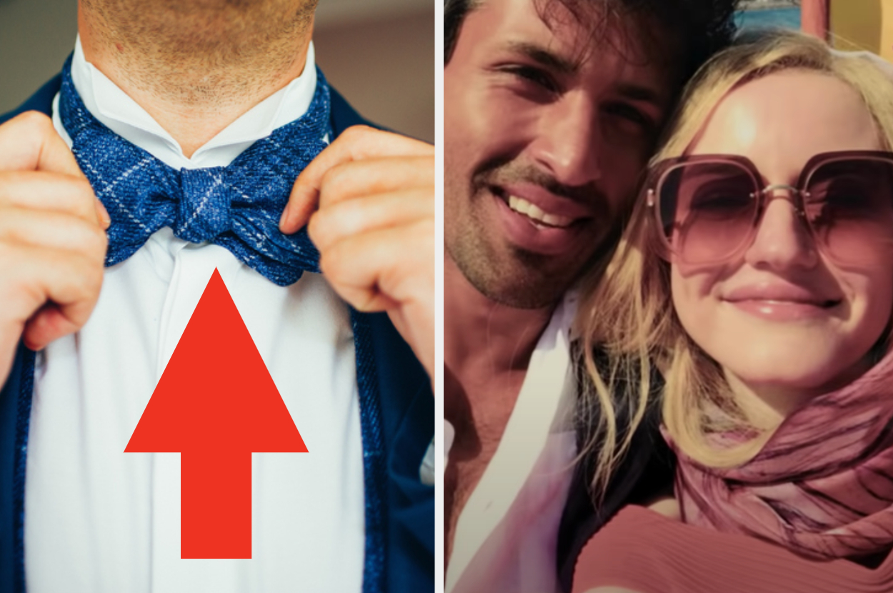 A man with a bowtie is on the left with Anna and Val on the right