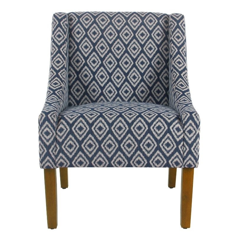 An image of a swooped accent armchair