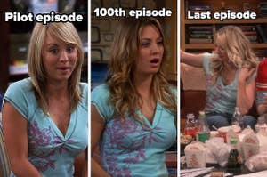 Penny wearing the same shirt in the finale as she did in the pilot