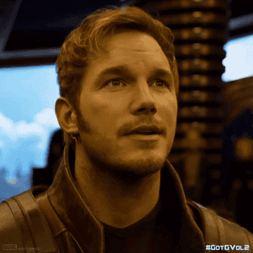 Peter Quill saying, &quot;Well!&quot;