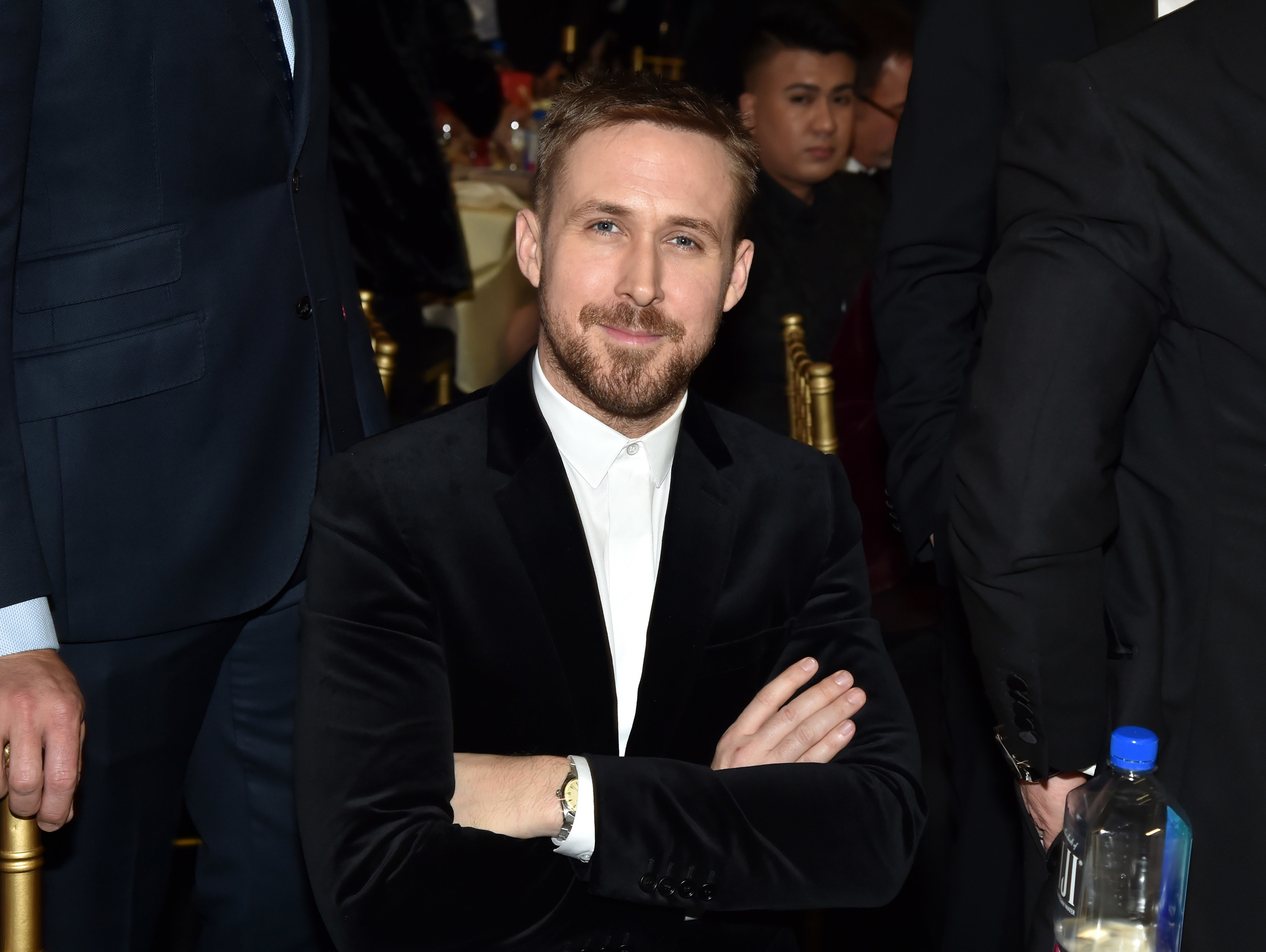 Ryan Gosling poses in his seat at The 24th Annual Critics&#x27; Choice Awards on January 13, 2019