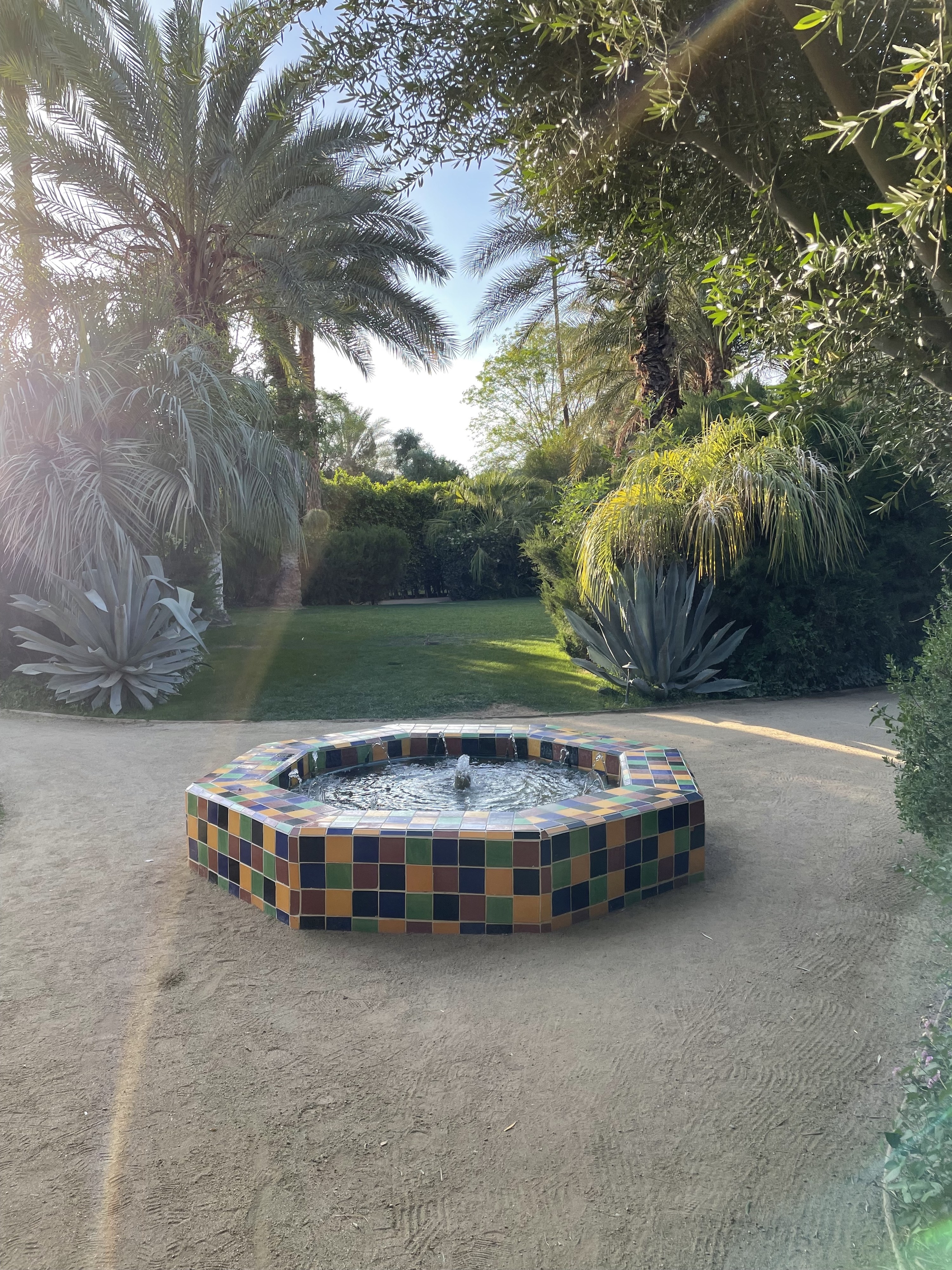 A shot of the fountain on Parker grounds