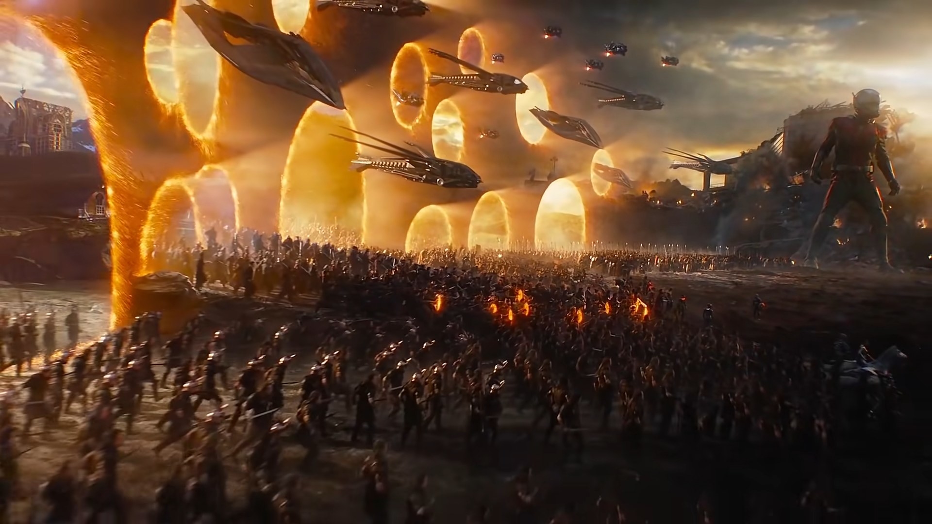 The Avengers&#x27; army gathering through portals in &quot;Avengers: Endgame&quot;