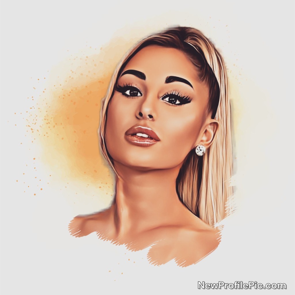 A cartoon version of Ariana pulled from the previous photo
