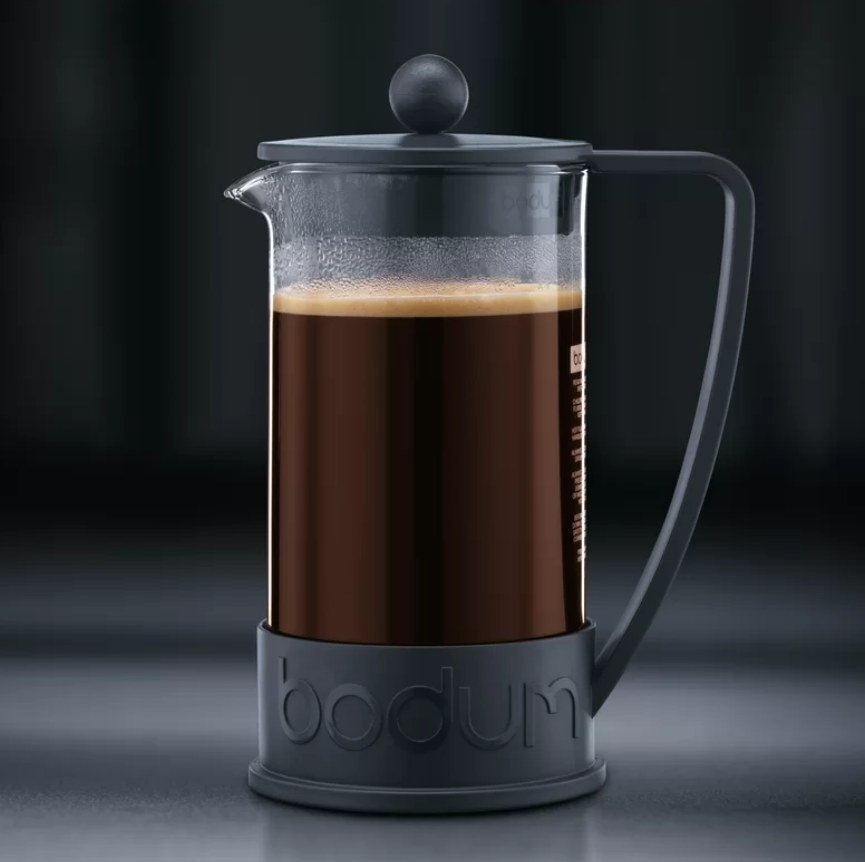 French press with dark grey detailing