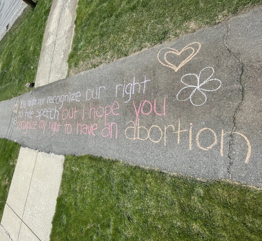 We Interviewed The Woman Who Chalked Outside Susan Collins' House