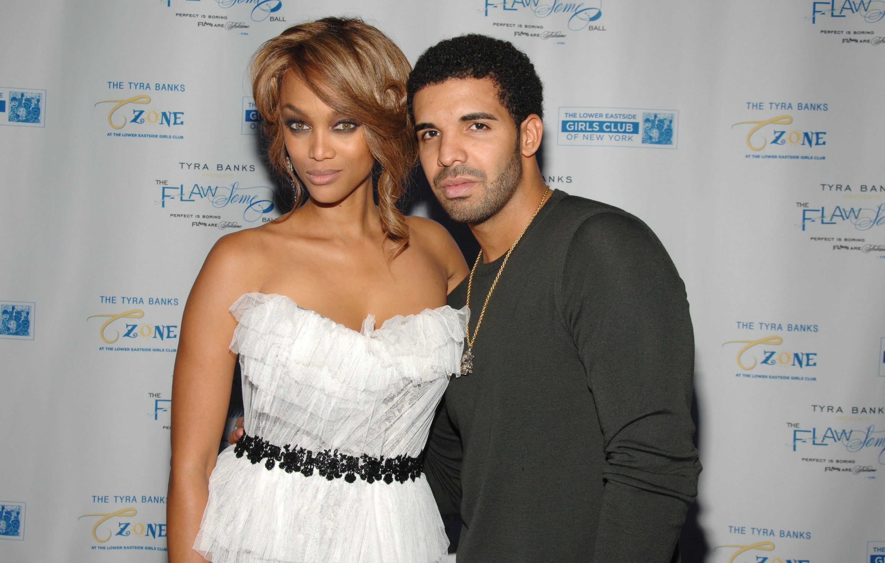 Tyra Banks and Drake attend the Flawsome Ball