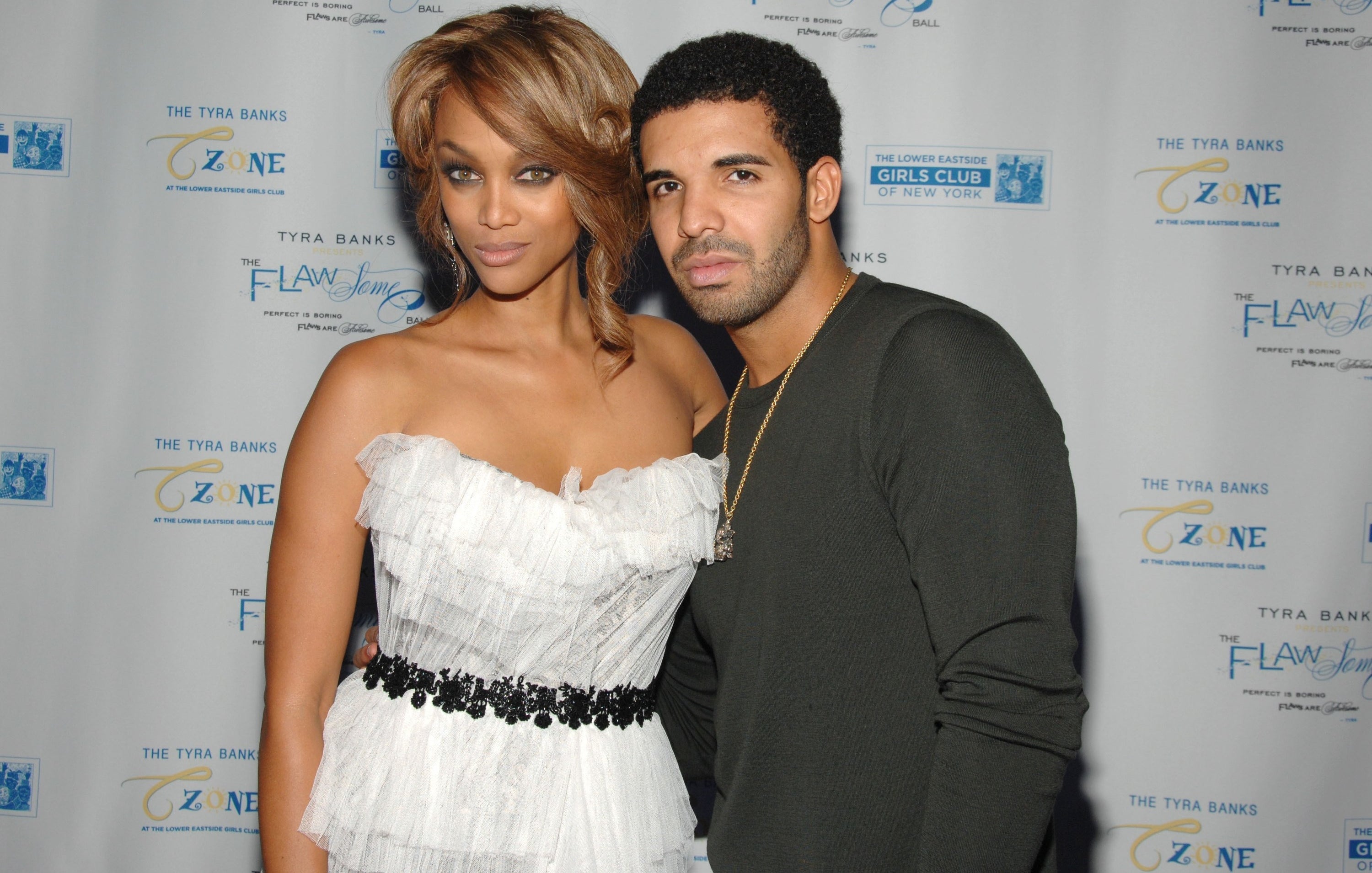 Tyra Banks and Drake attend the Flawsome Ball