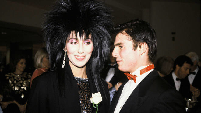 Tom Cruise and Cher in the 1980s