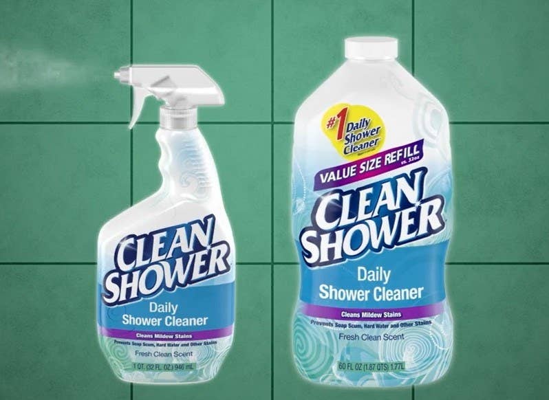 CLEAN SHOWER Fresh Clean Scent Daily Shower Cleaner Refill, 60 Ounce, 2 Pack