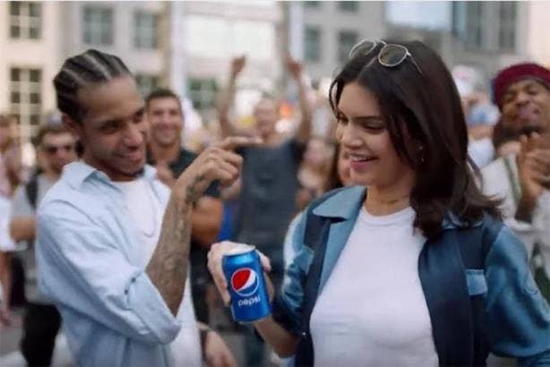 Kendall in a Pepsi commercial
