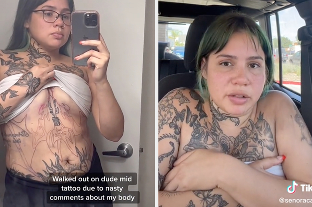 Man Body Shames Woman While Giving Her A Tattoo picture
