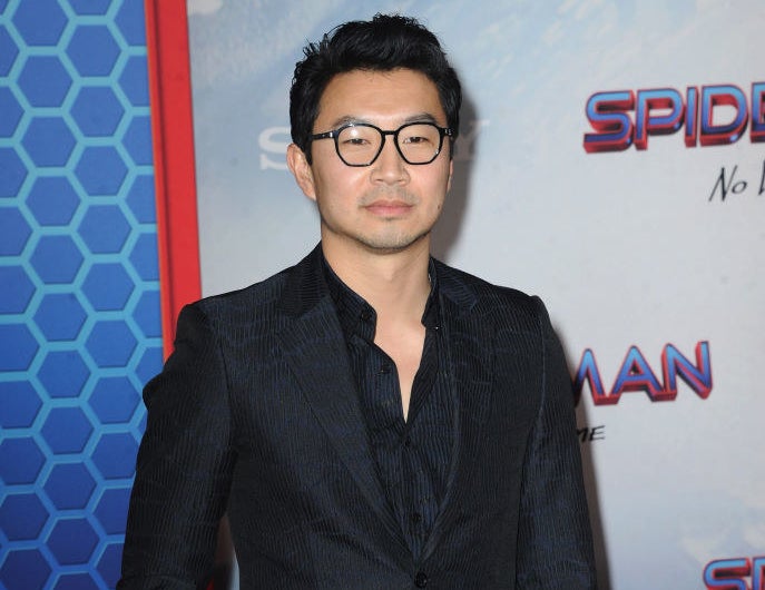 Simu on the red carpet wearing a suit and glasses