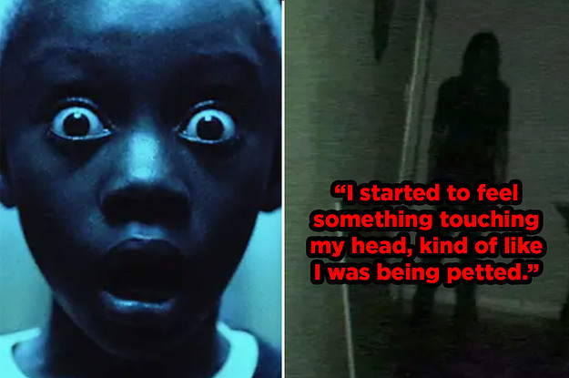 A scared little girl, and a creepy, dark silhouette