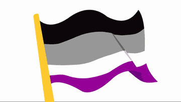 Gráfico de bandera asexual ondeando
