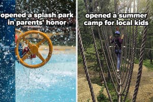 water park, summer camp ropes course