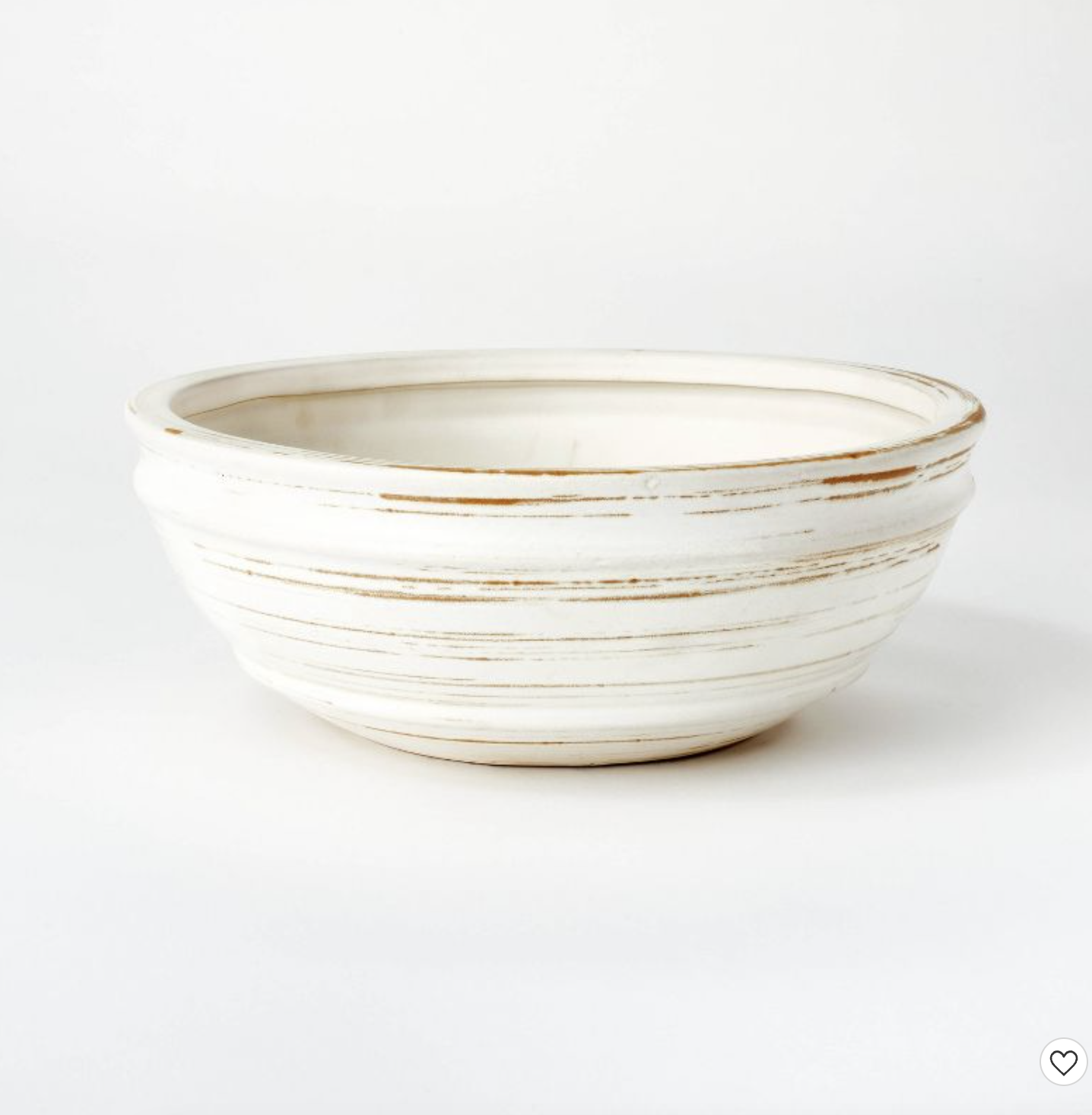 Bowl with washed, textured appearance