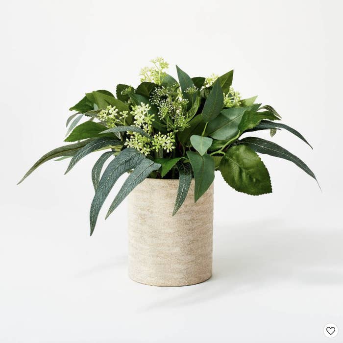 Faux flower arrangement in vase