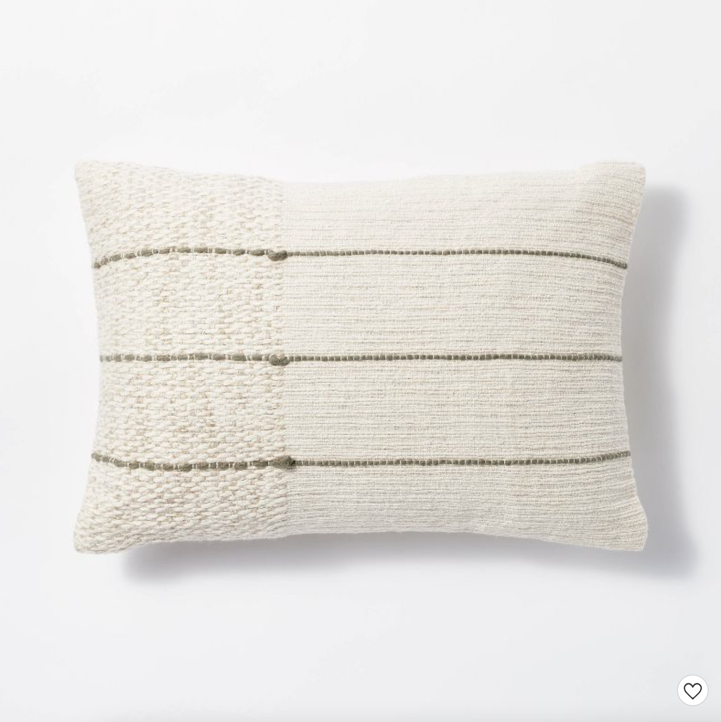 Textured asymmetrical pillow