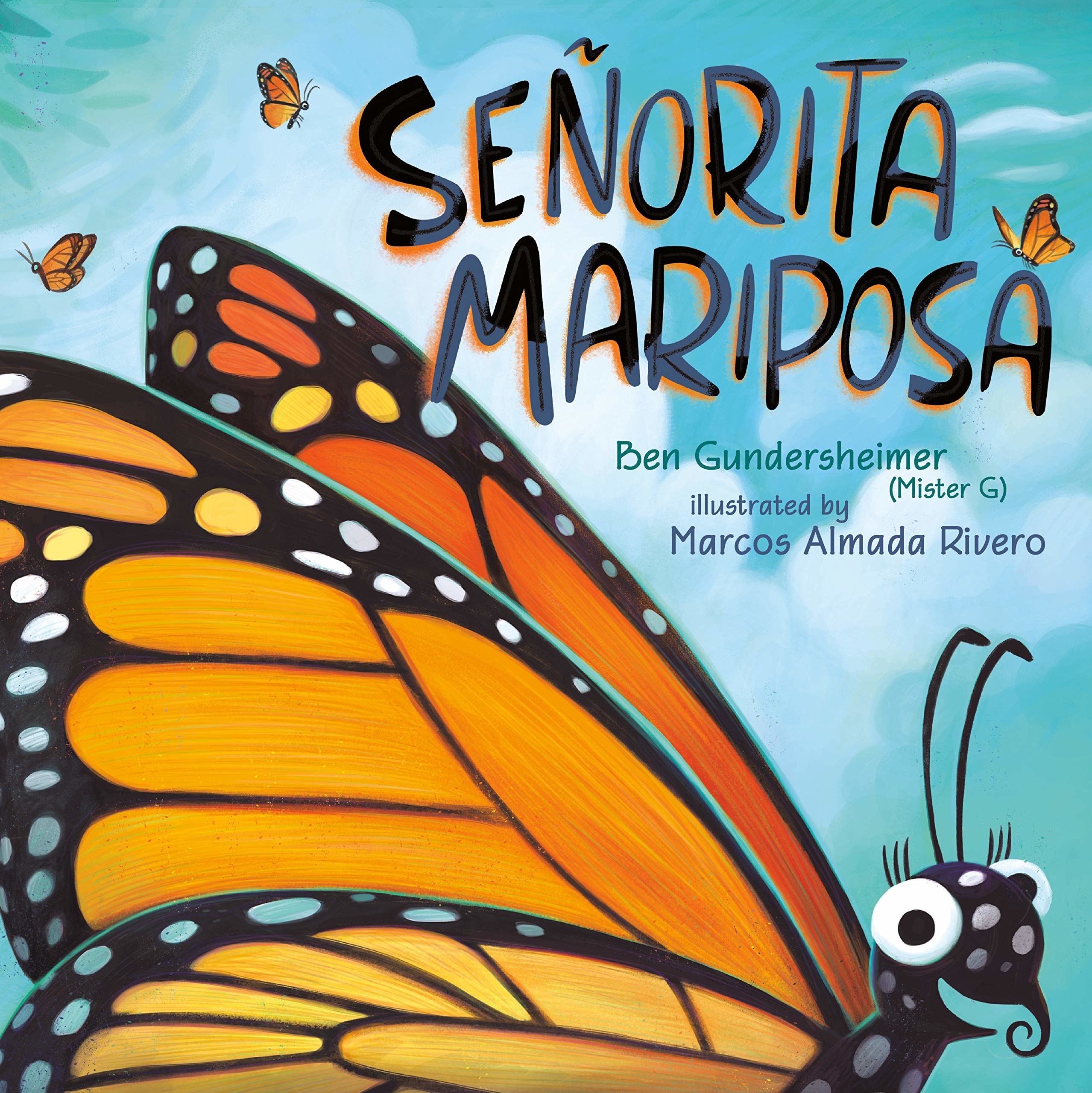 a large illustrated butterfly on the book cover