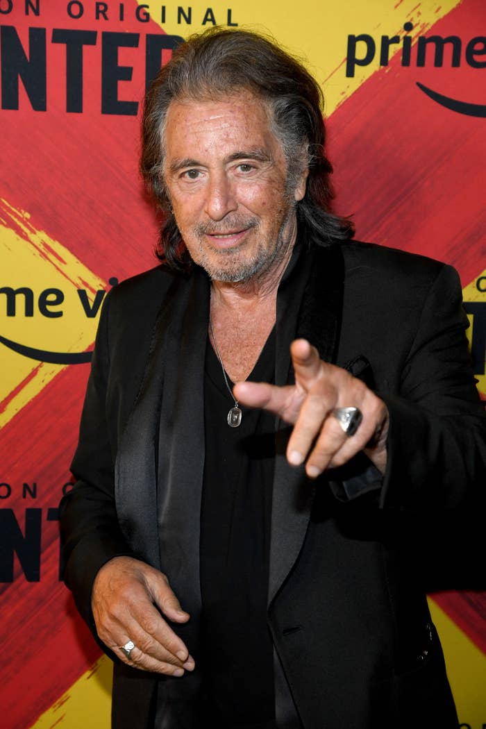 Al Pacino points and smiles