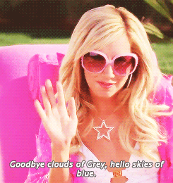 Sharpay from High School Musical singing &quot;goodbye clouds of grey, hello skies of blue&quot;