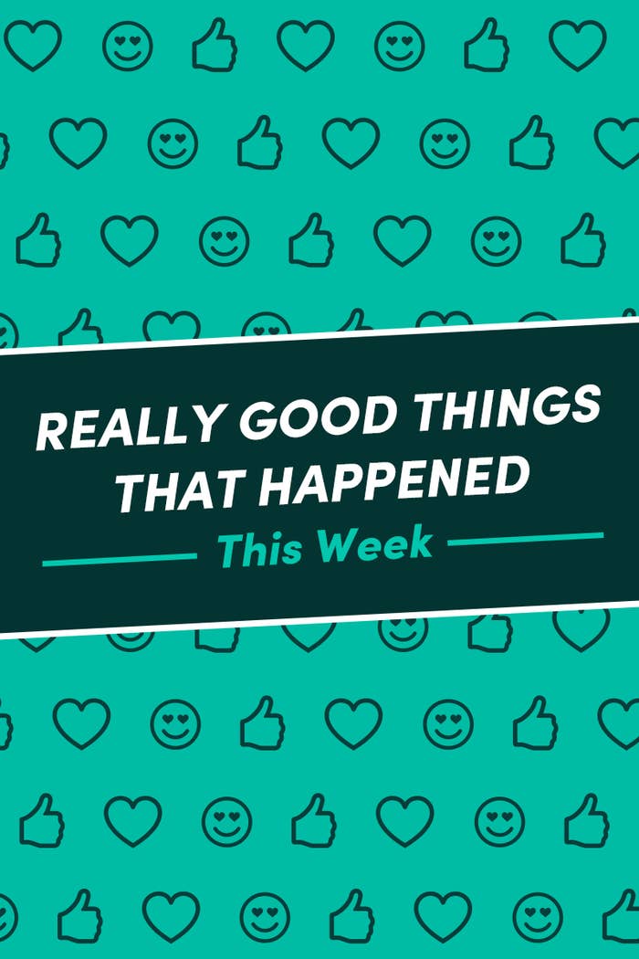 A title card saying &quot;Really good things that happened this week&quot;