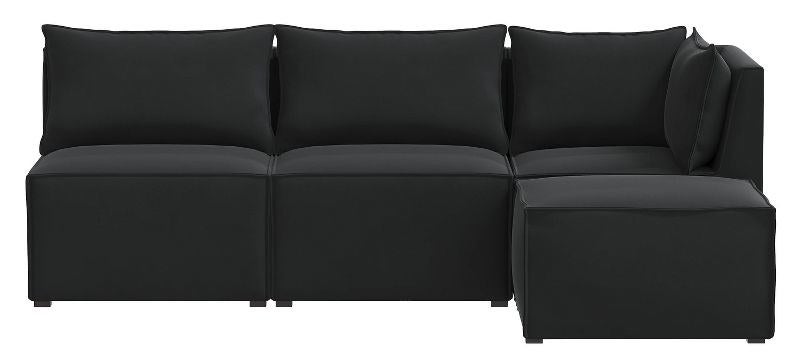 the black, blocky sectional