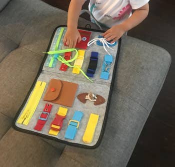 Kid using the board 
