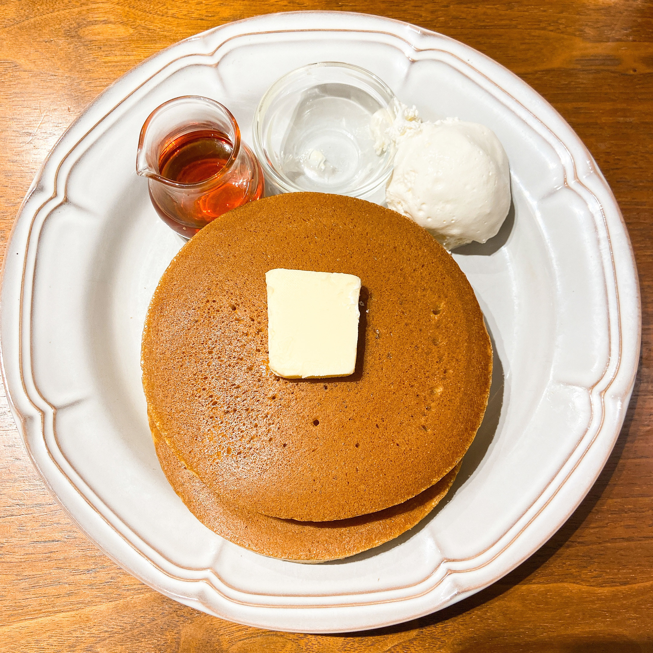 珈琲館のオススメのスイーツ「トラディショナル・ホットケーキ」