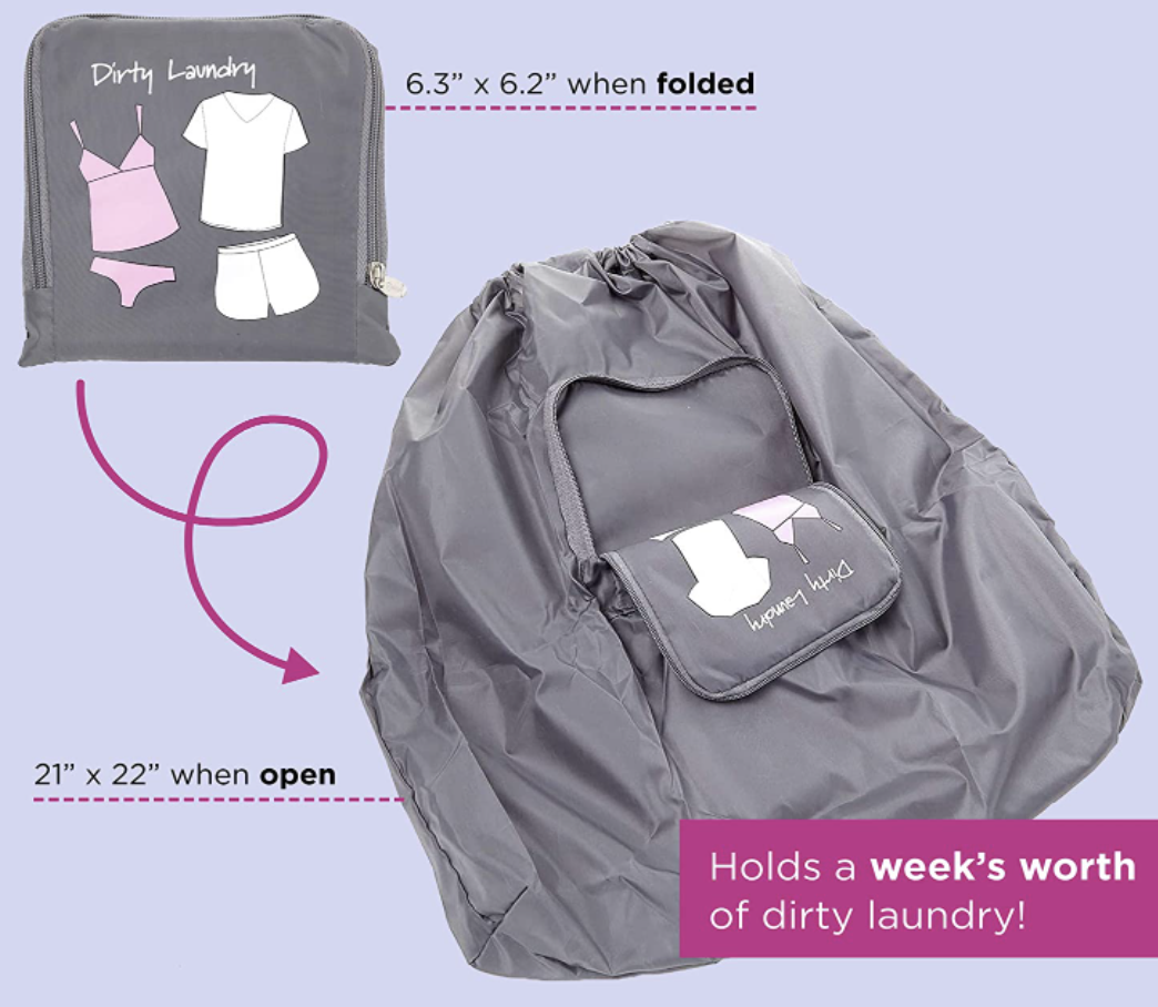 The laundry bag and expanded view