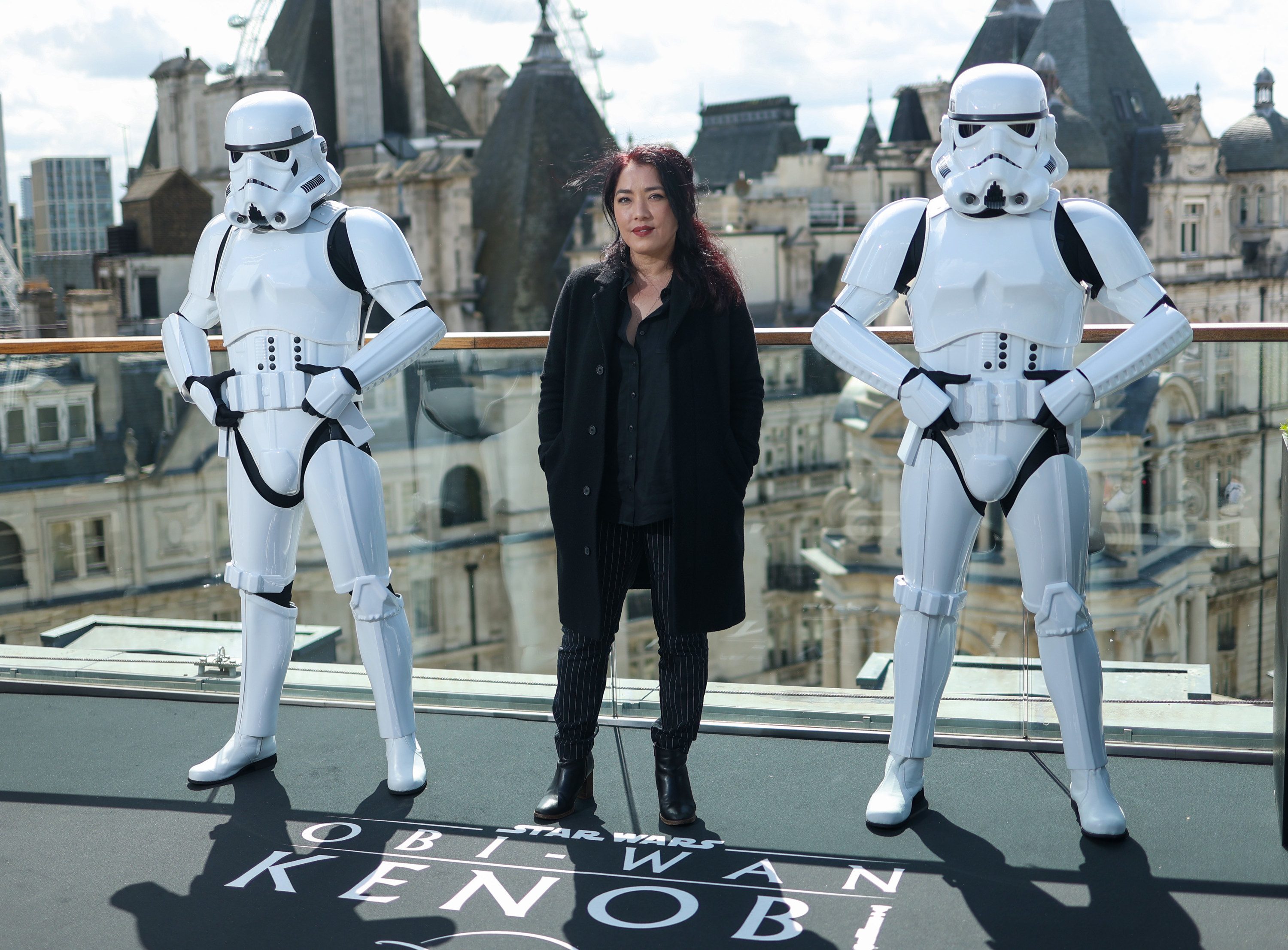 Deborah Chow and stormtroopers at Obi-Wan Kenobi event