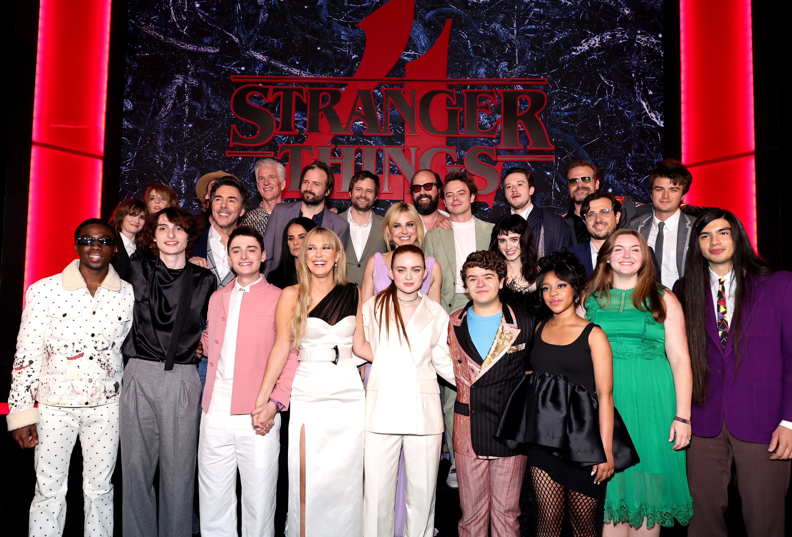 The cast of &quot;Stranger Things&quot; at the Season 4 premiere