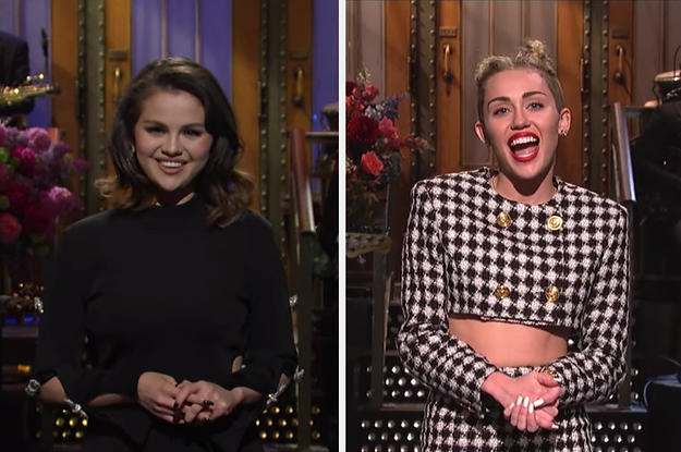Selena Gomez Did A Spot-On Impression Of Miley Cyrus During Her "SNL" Monologue