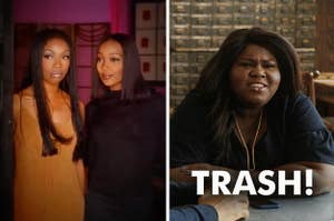 Brandy and Monica in the Boy Is Mine video and Gabourey Sidibe saying Trash