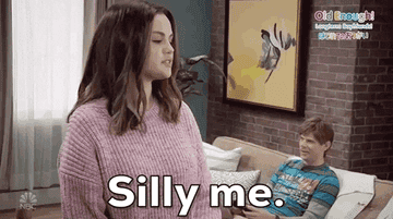Selena Gomez on &quot;SNL&quot; saying, &quot;Silly me.&quot;